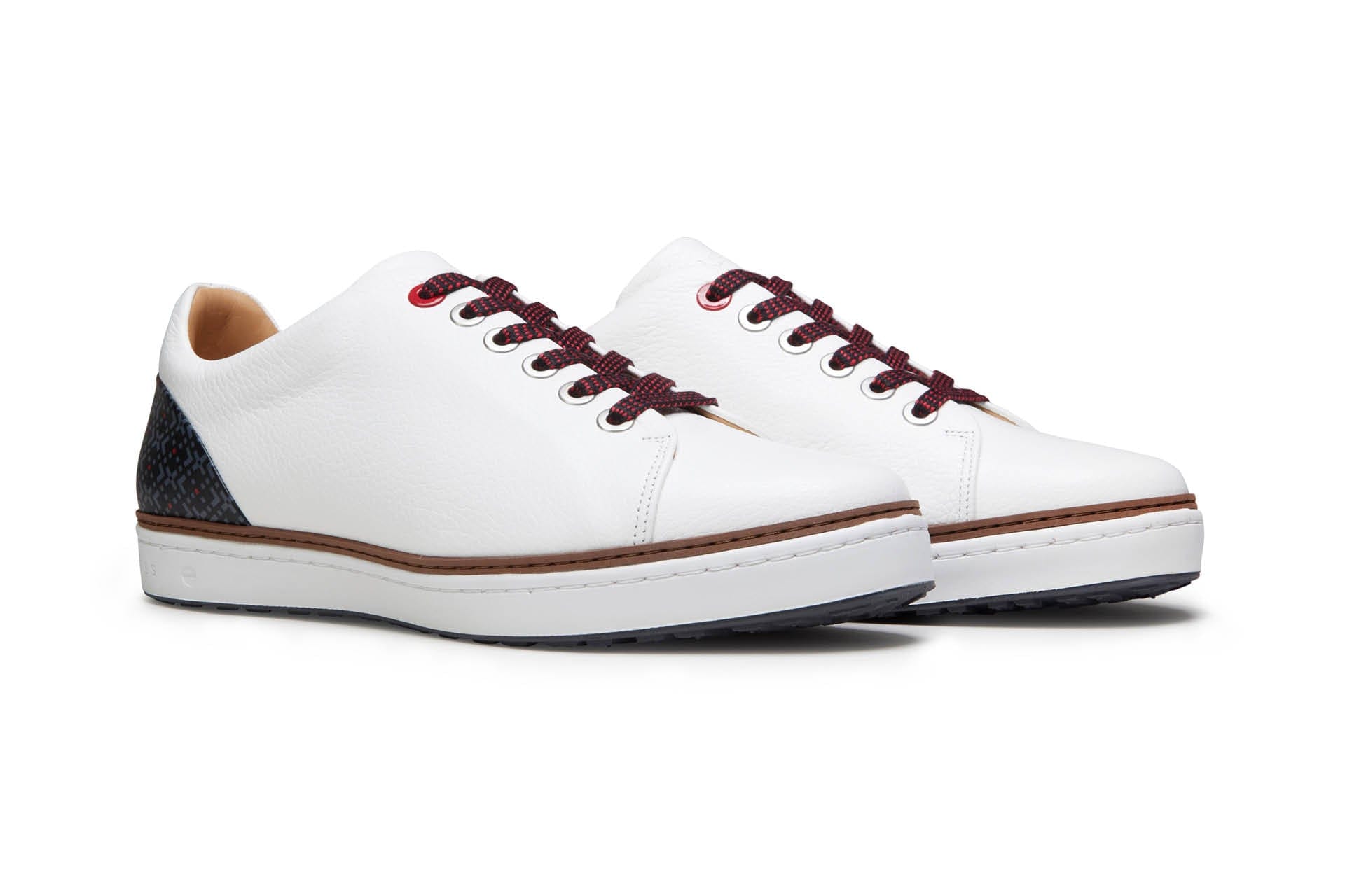 Pontiac V2 Geo White/Black | Men's Spikeless Golf Shoe | Royal Albartross Pontiac v2 Geo White/Black