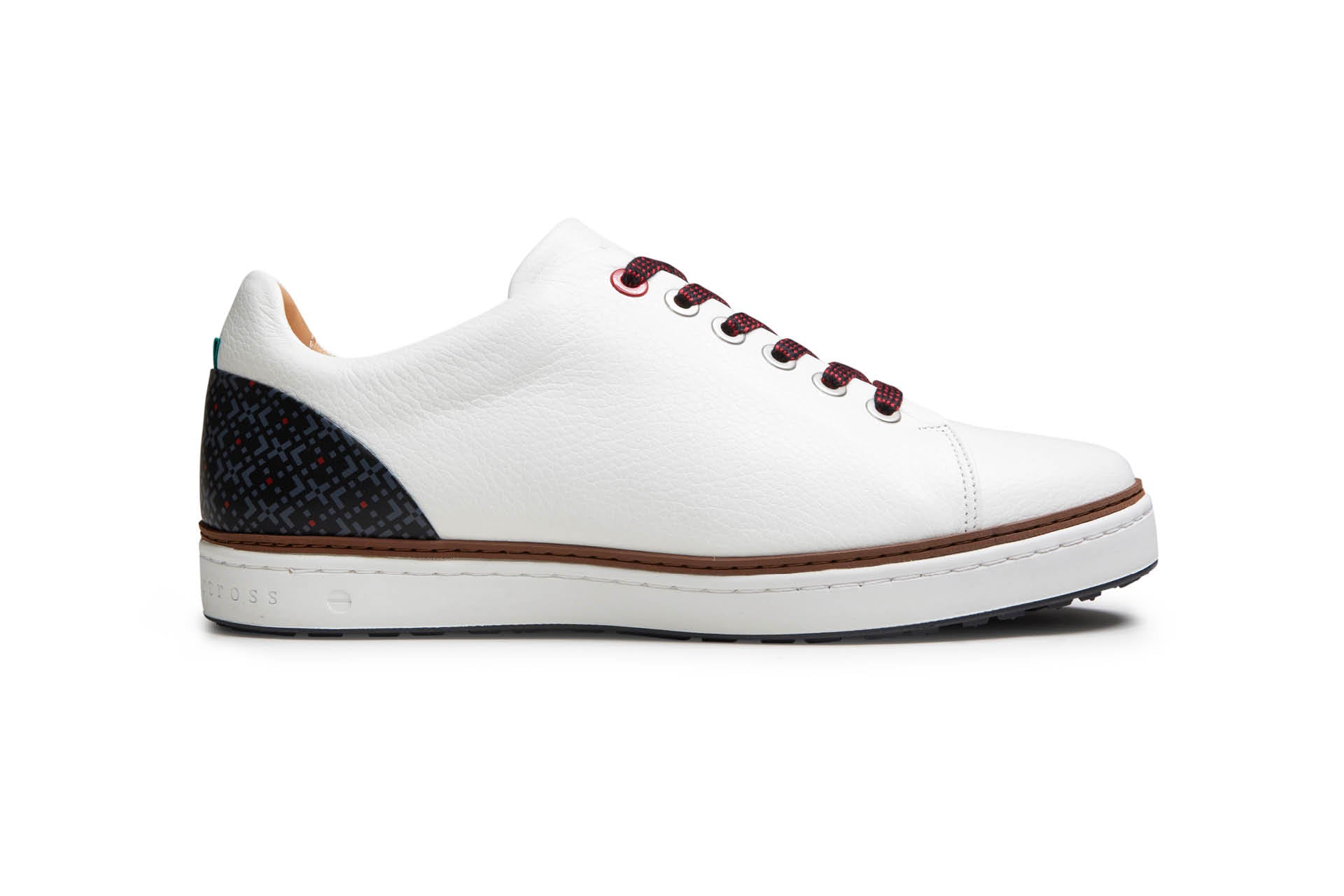 Pontiac V2 Geo White/Black | Men's Spikeless Golf Shoe | Royal Albartross Pontiac v2 Geo White/Black