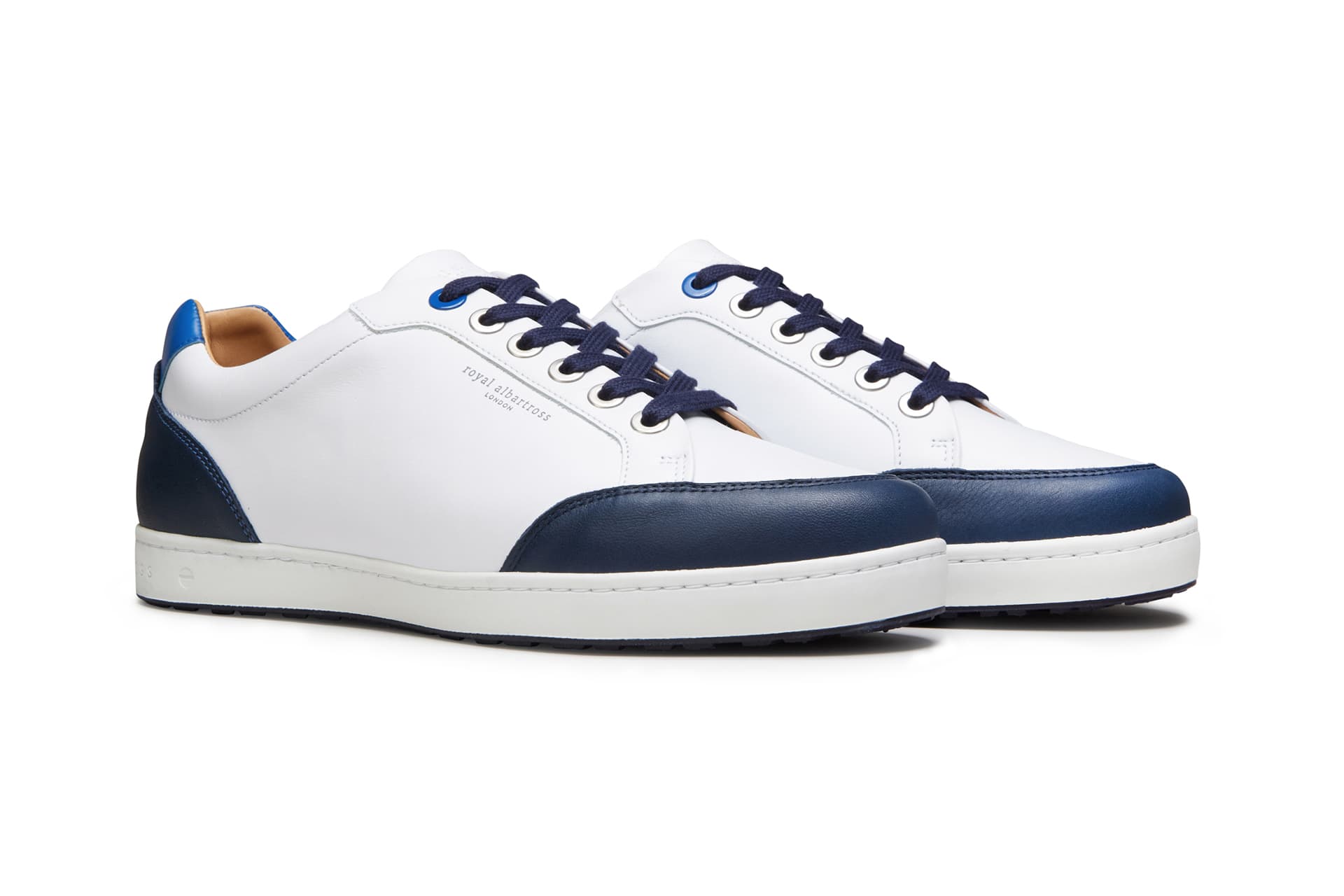 Northcote White/Navy  | Men's Spikeless Golf Shoe | Royal Albartross Northcote White/Navy