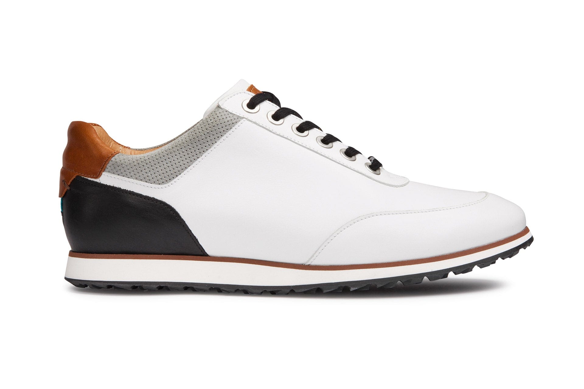 Richmond White/Mocha | Men's Hybrid Golf Shoe | Royal Albartross Richmond White/Mocha