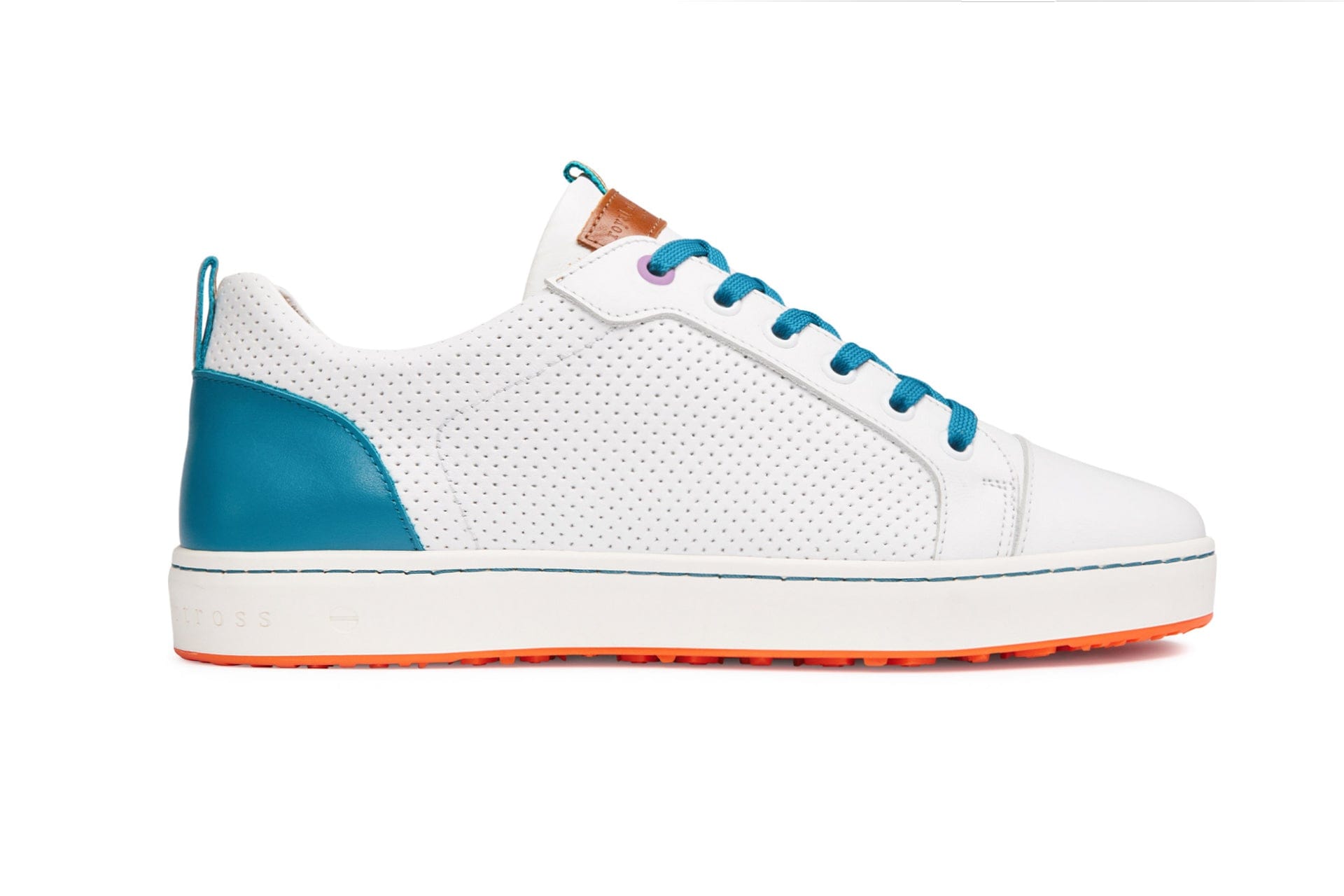 Amalfi White & Teal | Women's golf sneaker | Royal Albartross Amalfi White/Teal