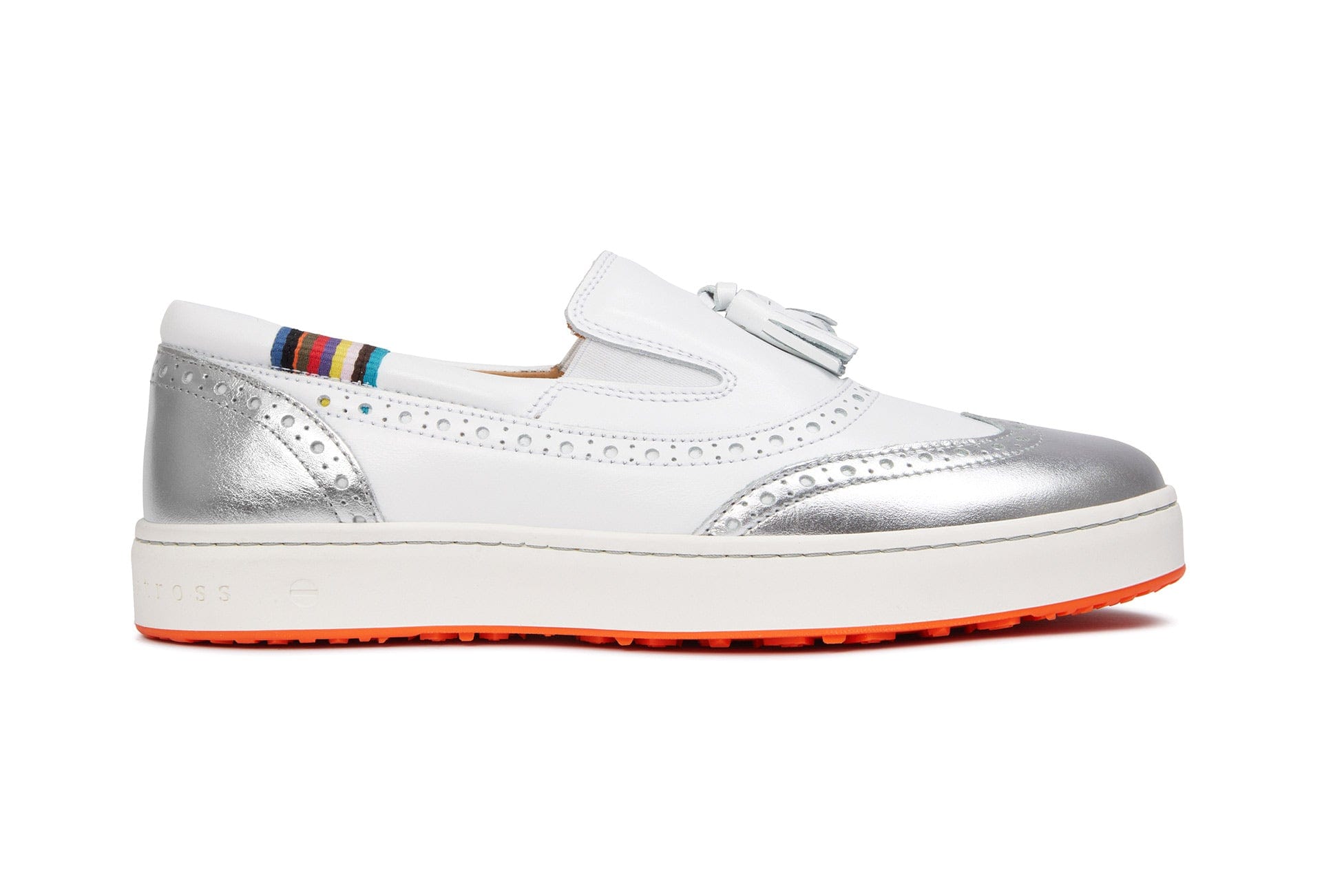 Women's Spikeless Golf Shoe | Slip On Loafer - Silver | Royal Albartross Grace Silver