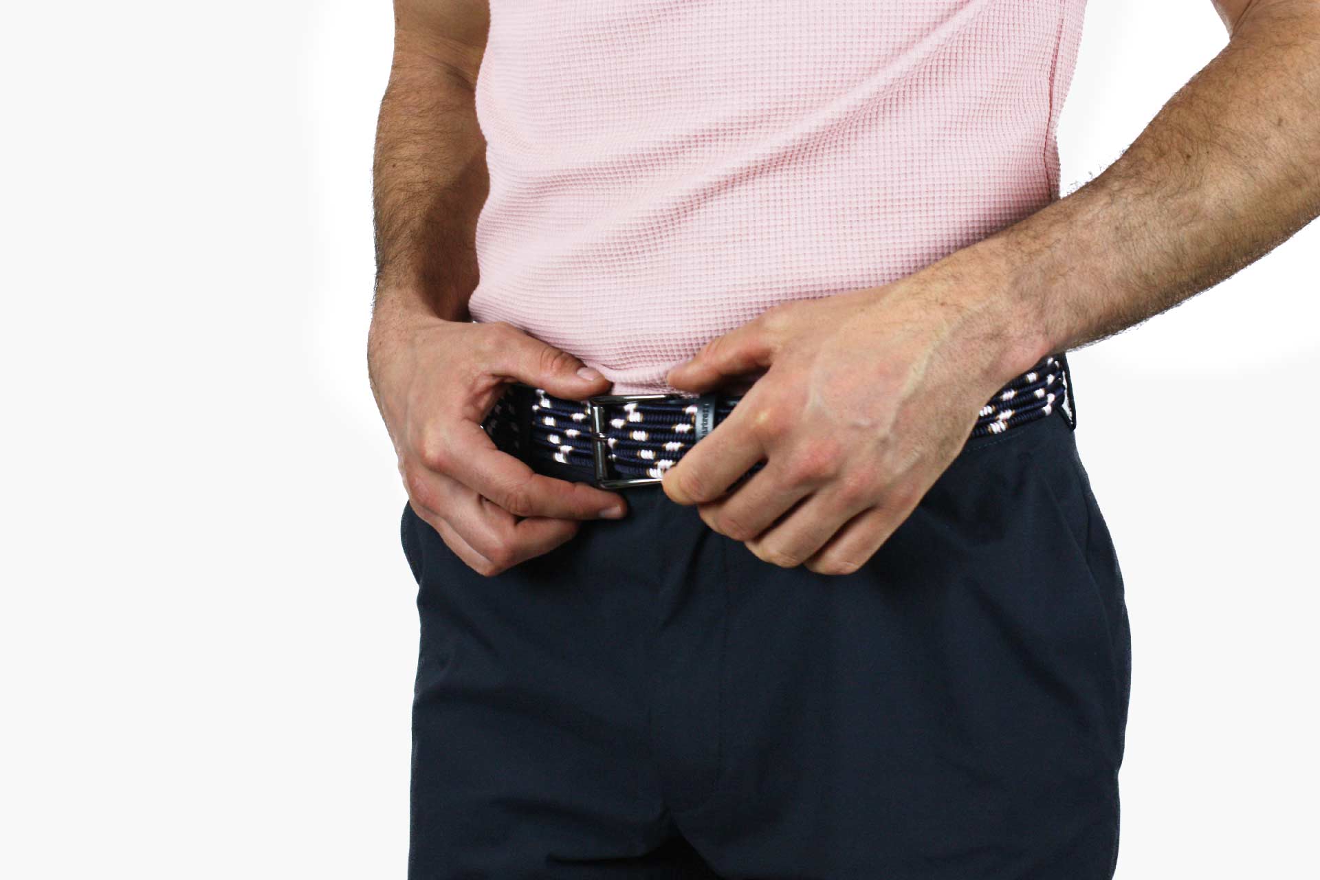 Men's Woven Navy Belt | Easy Fit - Make a Statement | Royal Albartross Otis Navy