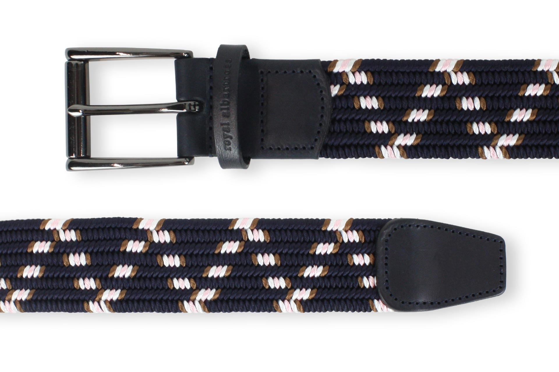 Men's Woven Navy Belt | Easy Fit - Make a Statement | Royal Albartross Otis Navy