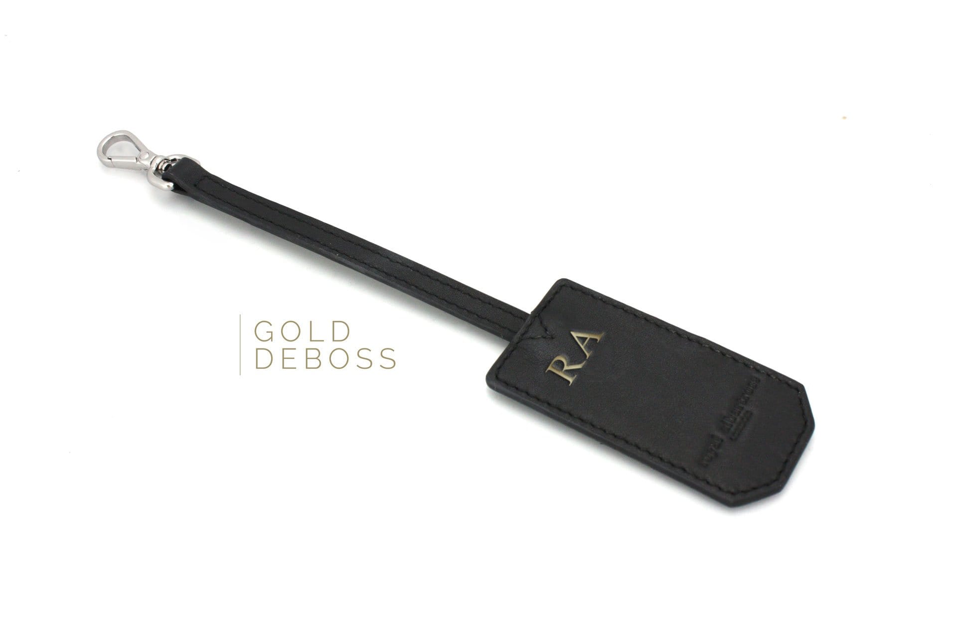 Luxury Leather Luggage Tag  | Italian Striped Leather  | Royal Albartross The Traveller Bardot