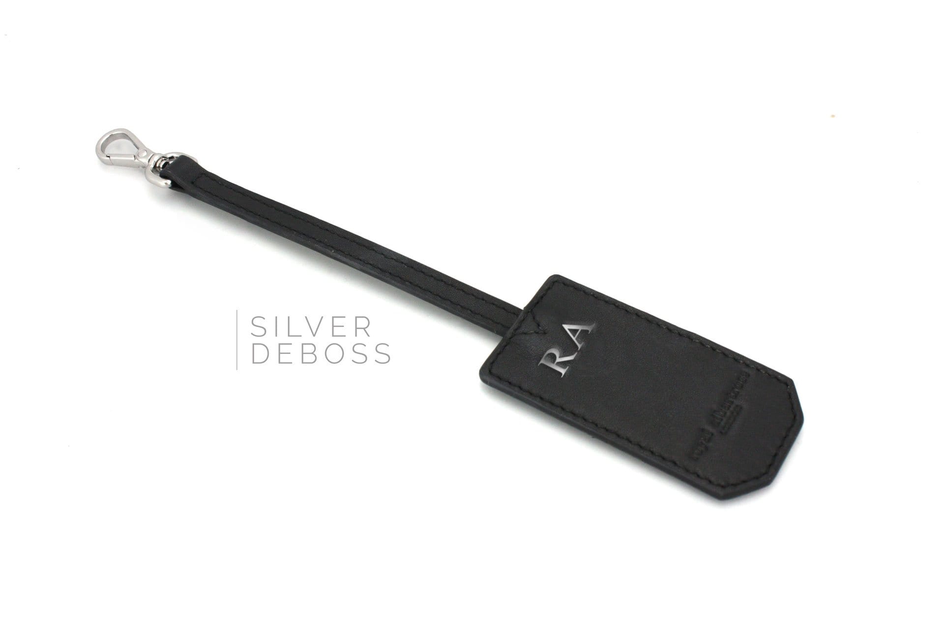 Luxury Leather Luggage Tag  | Italian Striped Leather  | Royal Albartross The Traveller Bardot