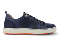 Women's Fashionable Golf Shoe | Navy Faux Python | Royal Albartross The Sahara Navy