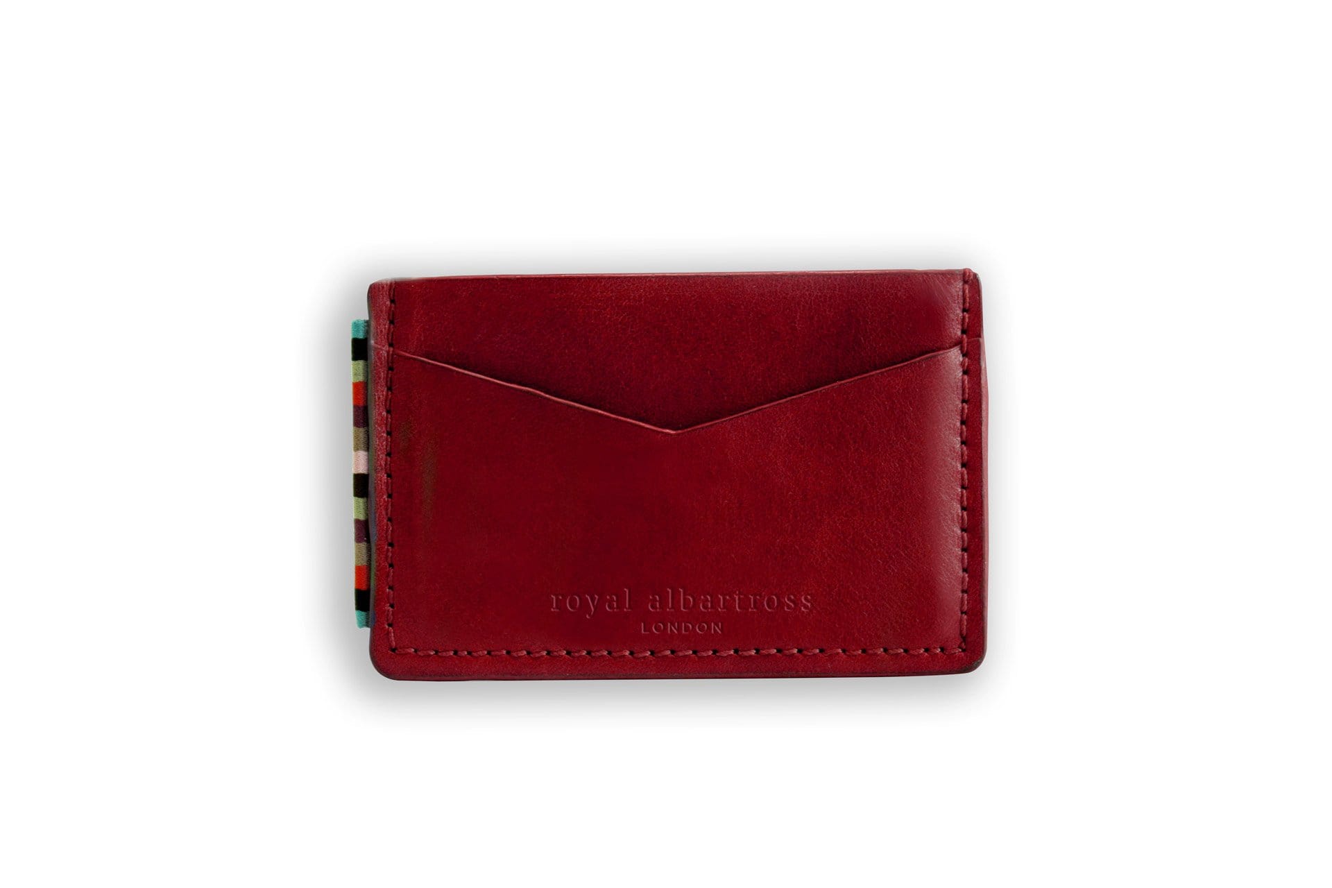 Luxury Leather Card Holder | Italian Red Leather | Royal Albartross The Wanderer Card Holder Red