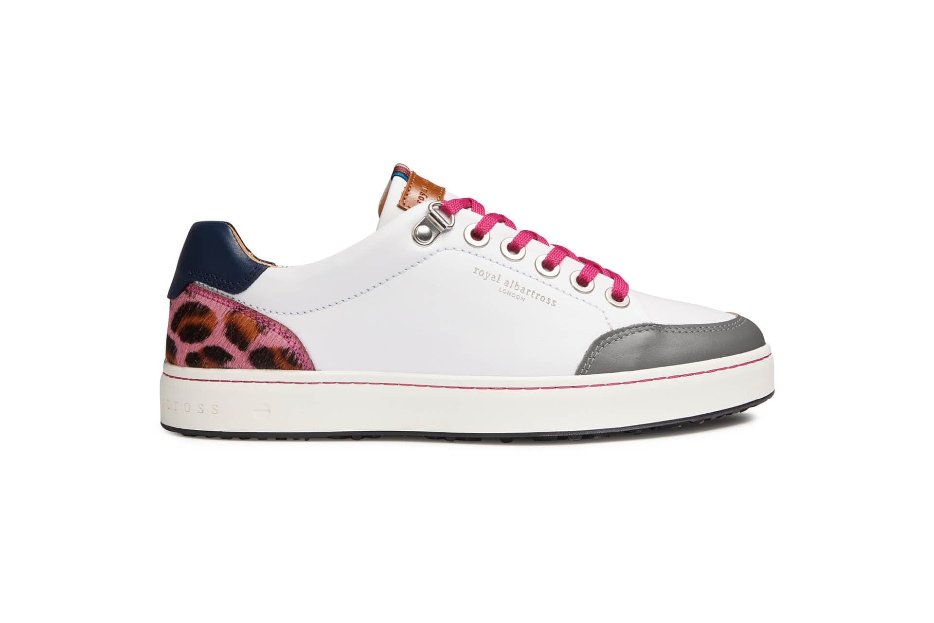 Fieldfox Pink Leopard | Women's Golf Sneaker | Royal Albartross Fieldfox Pink Leopard