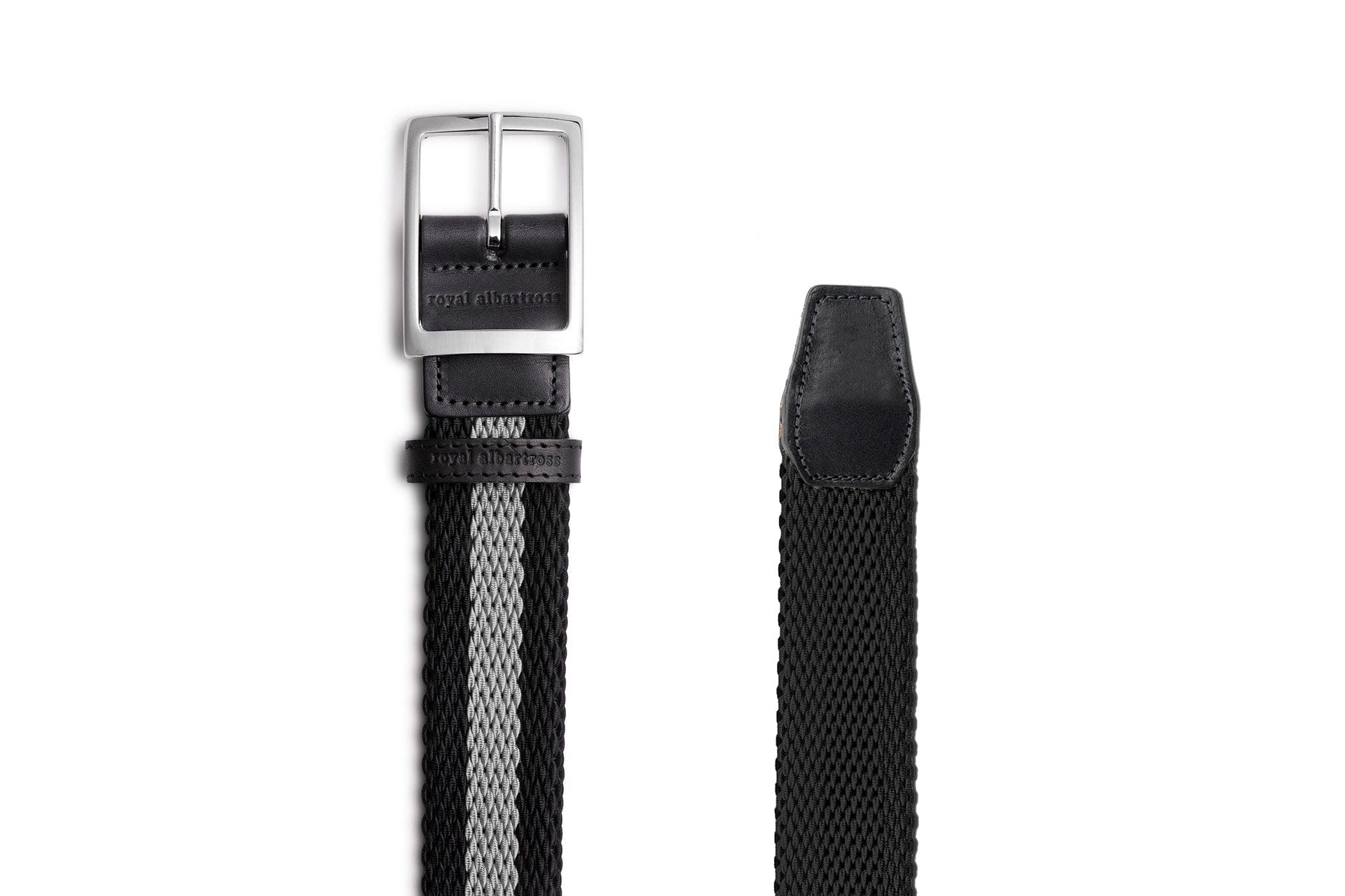 Men's Woven Golf Belt | Oxford Black/Grey | Royal Albartross Oxford Black/Grey