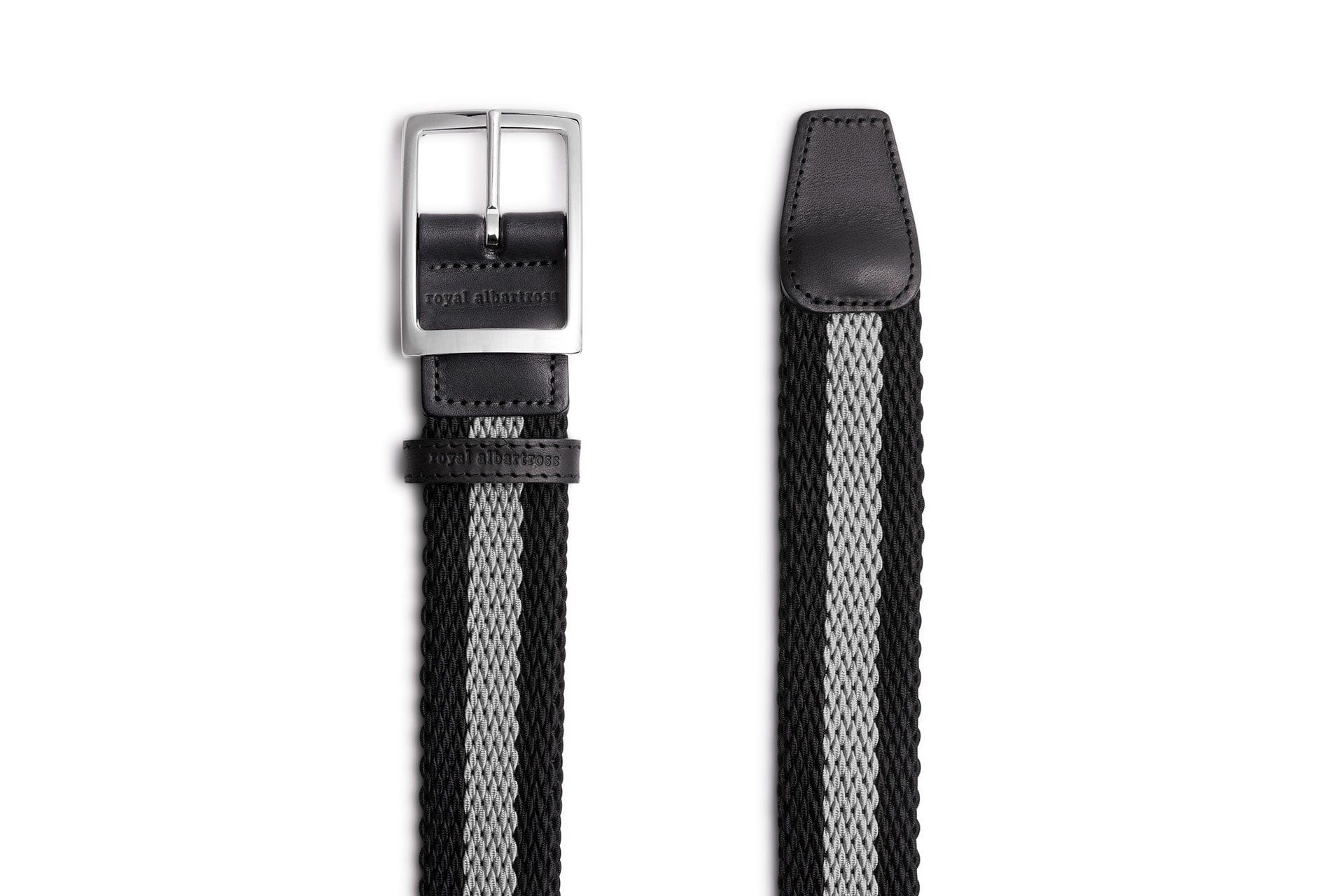 Men's Woven Golf Belt | Oxford Black/Grey | Royal Albartross Oxford Black/Grey