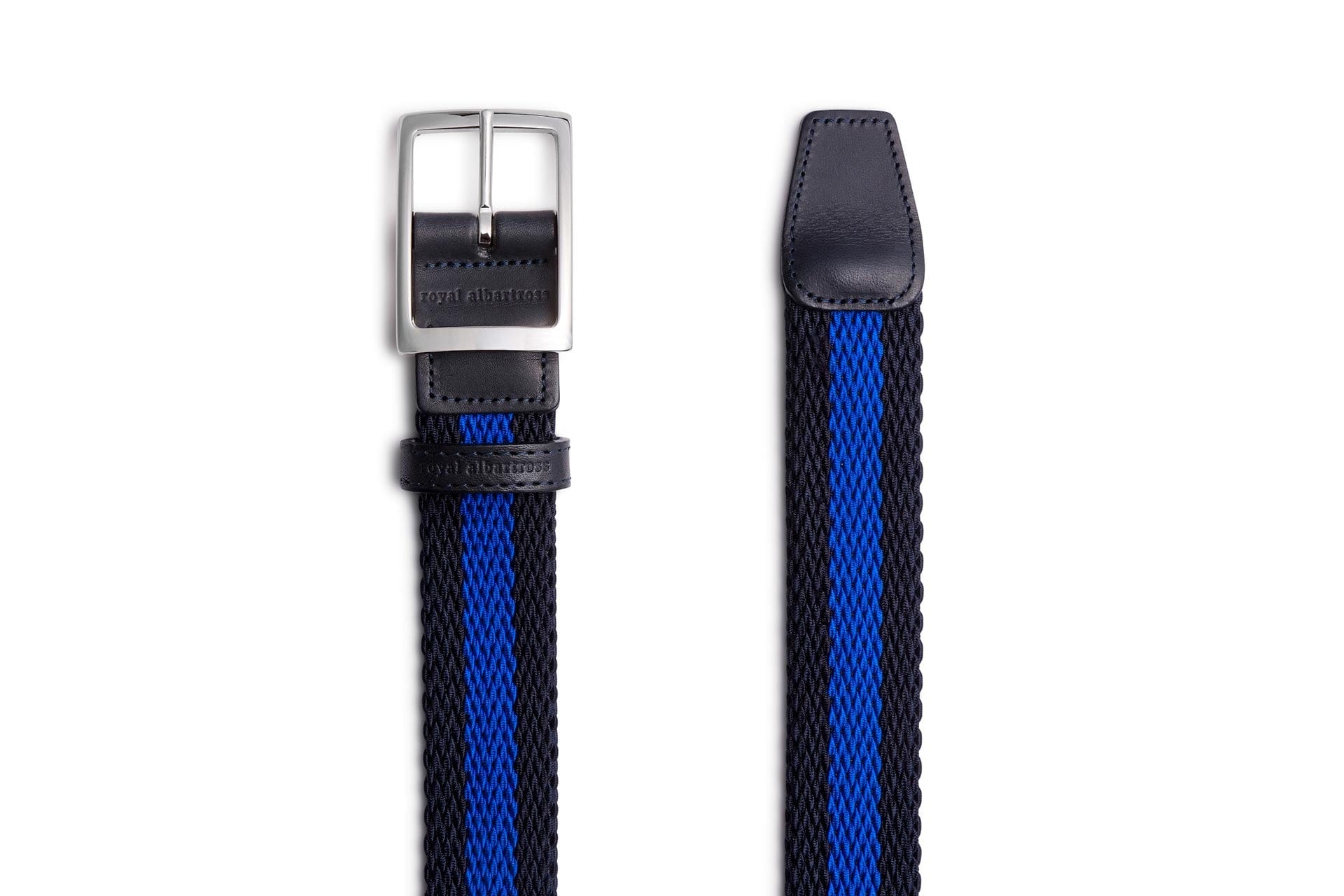 Men's Woven Golf Belt | Oxford Navy/Blue | Royal Albartross Oxford Navy/Blue