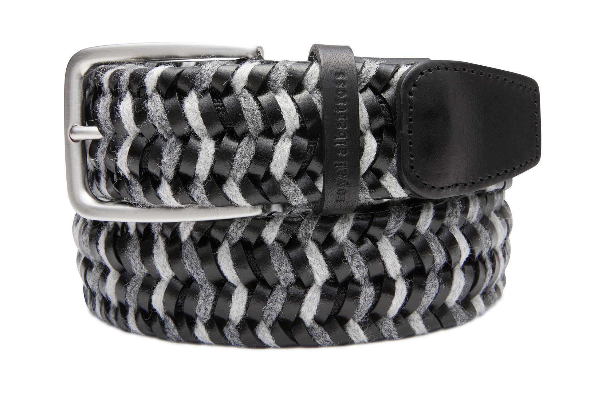 Men's Woven Golf Belt | Regent Black/Grey | Royal Albartross Regent Black/Grey