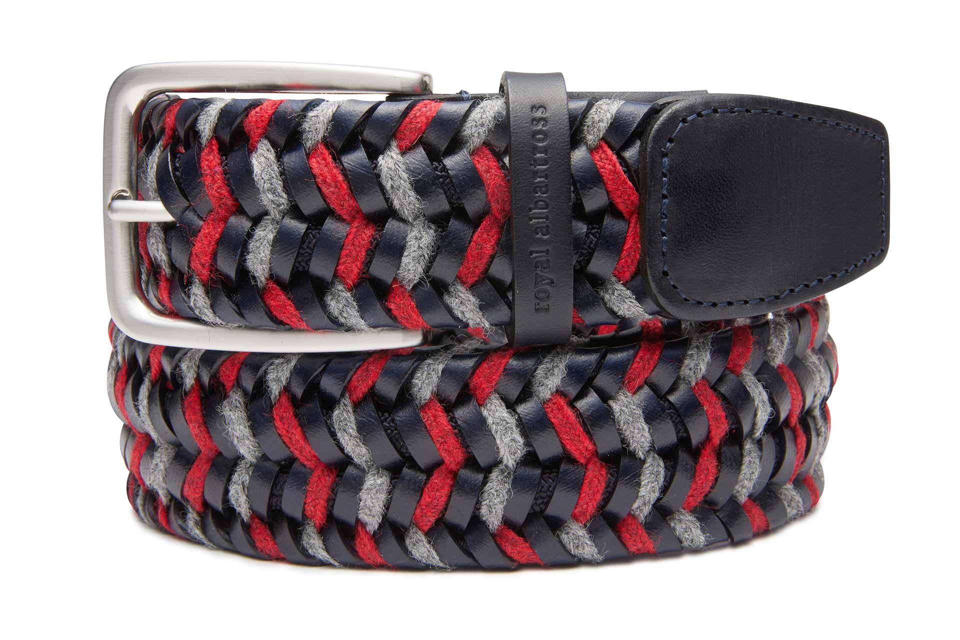 Men's Woven Golf Belt | Regent Navy/Red | Royal Albartross Regent Navy/Red