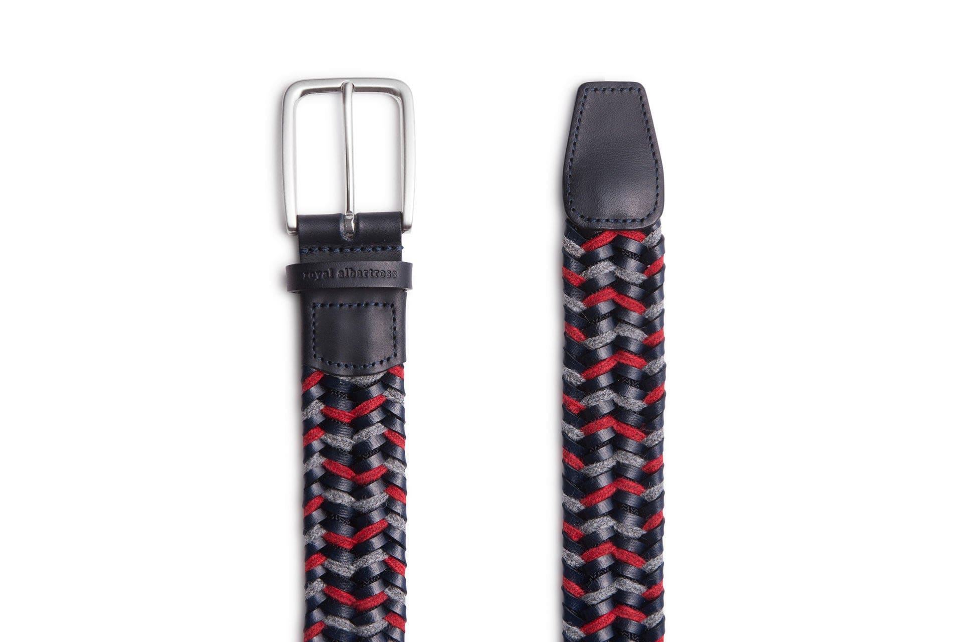 Men's Woven Golf Belt | Regent Navy/Red | Royal Albartross Regent Navy/Red
