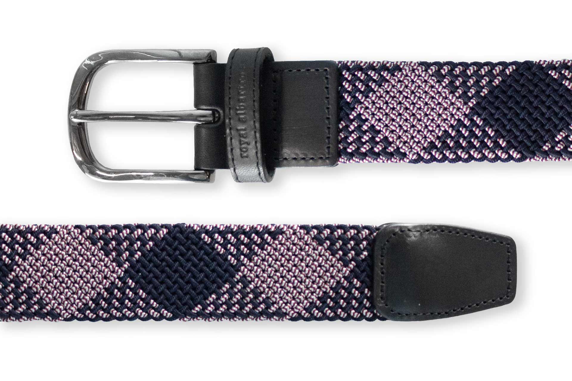 The McGregor Red Men's Woven Golf Belt | Salmon Plaid Pattern | Royal Albartross McGregor Red