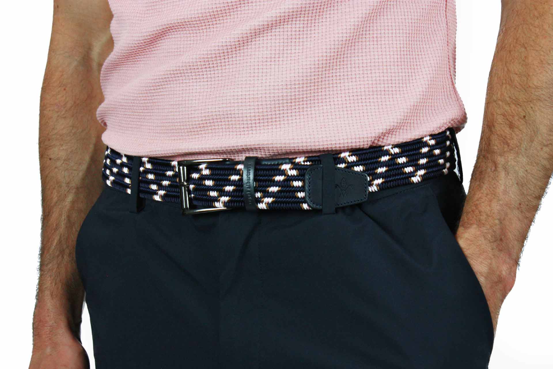 Men's Woven Navy Belt | Easy Fit - Make a Statement | Royal Albartross Otis Navy