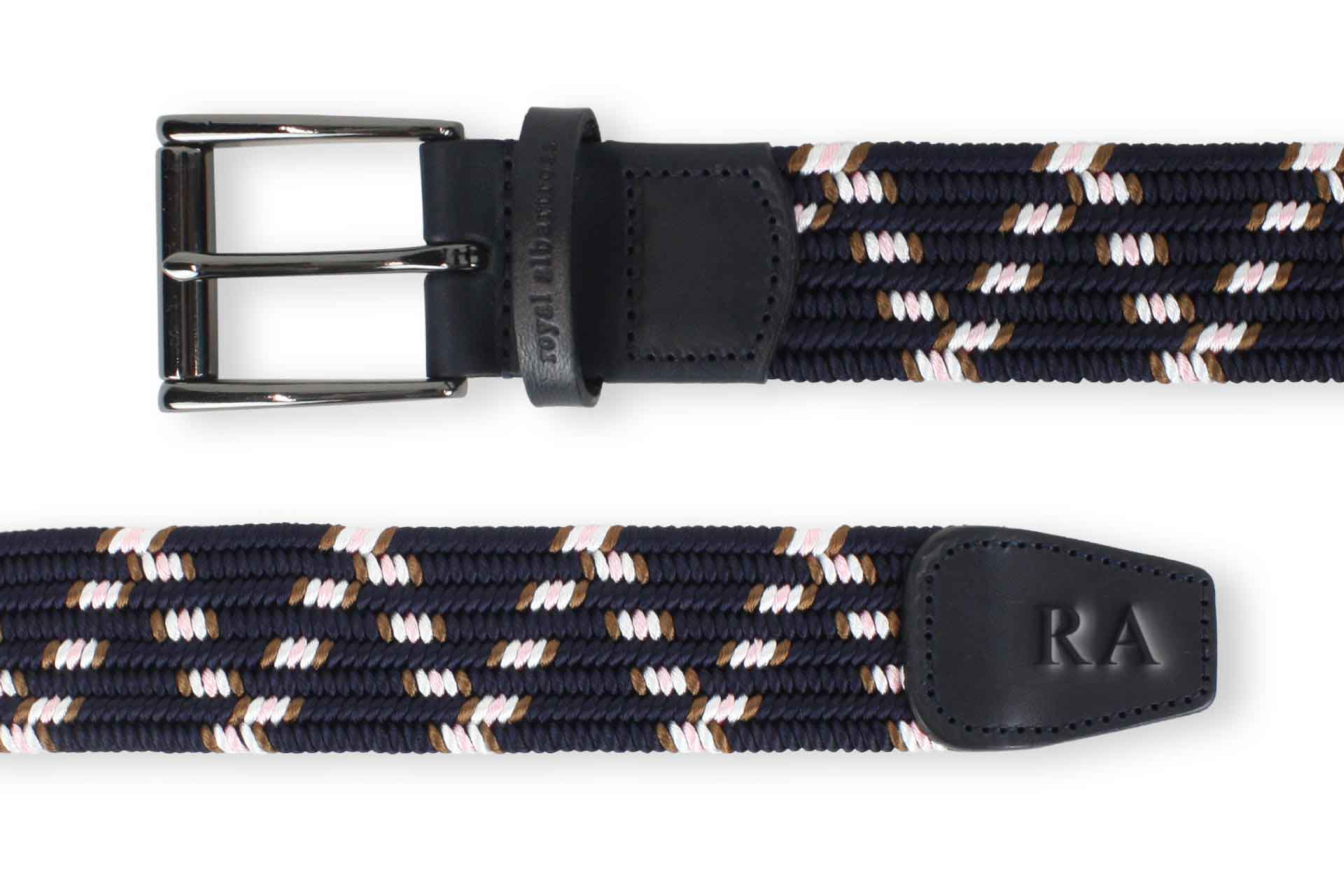 Men's Woven Navy Belt | Easy Fit - Make a Statement | Royal Albartross Otis Navy