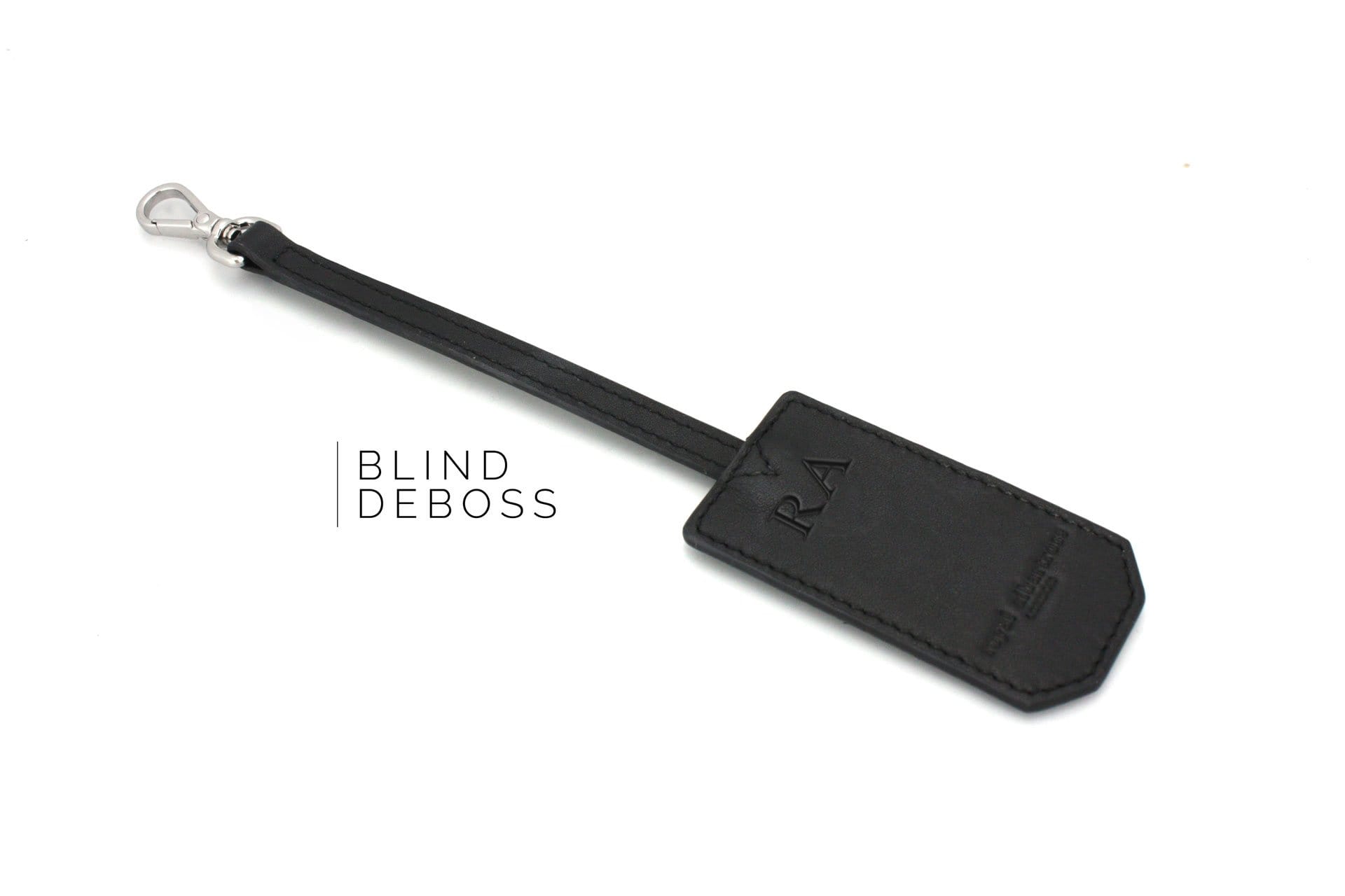 Luxury Leather Luggage Tag  | Italian Striped Leather  | Royal Albartross The Traveller Bardot