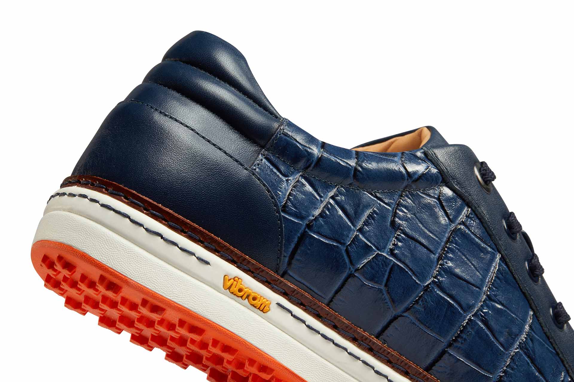 Men's Spikeless Golf Shoe | Faux Blue Croc Leather | Royal Albartross Club Croco Blue