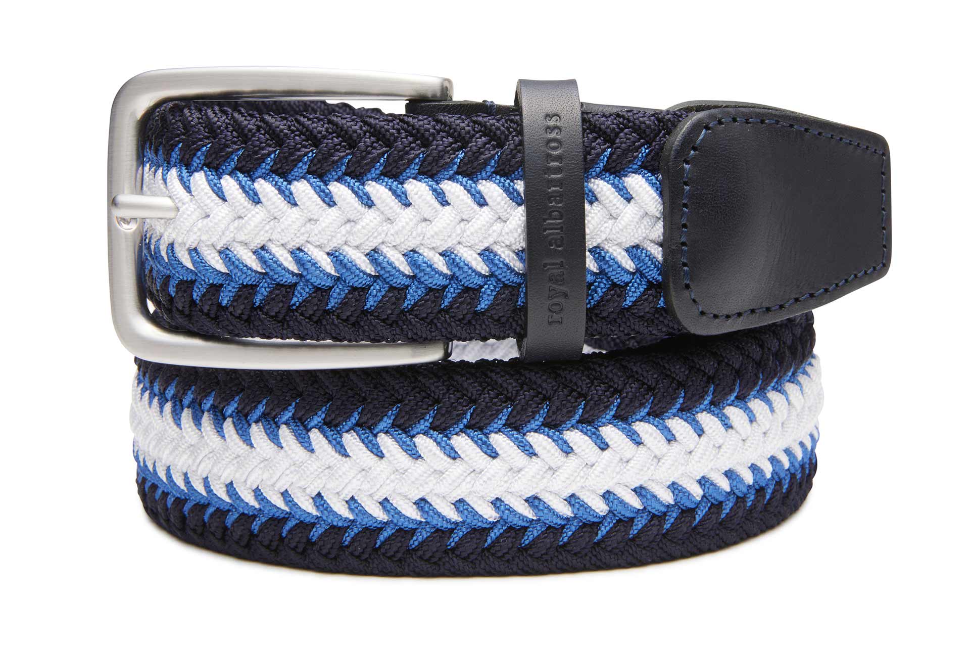 Men's Woven Golf Belt | Harrow Navy/Blue | Royal Albartross Harrow Navy/Blue