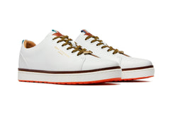 Men's Spikeless Golf Shoe | Pontiac White Leather | Royal Albartross The Pontiac White
