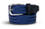 Men's Woven Leather Belt | Easy Fit Blue Webbing | Royal Albartross The Beaumont Blue M-B-PWV-BM-BL-M